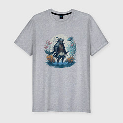 Футболка slim-fit Water knight, цвет: меланж