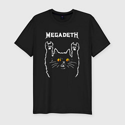 Футболка slim-fit Megadeth rock cat, цвет: черный