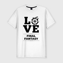 Футболка slim-fit Final Fantasy love classic, цвет: белый