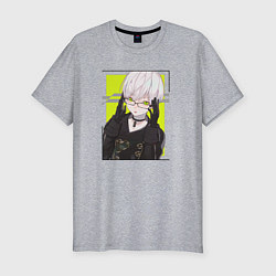 Футболка slim-fit Андройд 9S, цвет: меланж