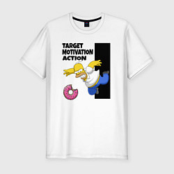 Мужская slim-футболка Мотивация от Гомера Симсона