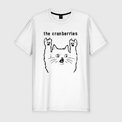 Футболка slim-fit The Cranberries - rock cat, цвет: белый