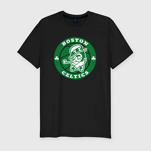 Мужская slim-футболка Celtics / Черный – фото 1