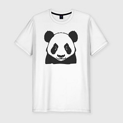 Мужская slim-футболка Панда китайский медведь
