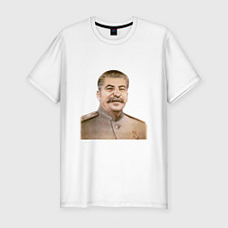 Футболка slim-fit Товарищ Сталин бюст, цвет: белый