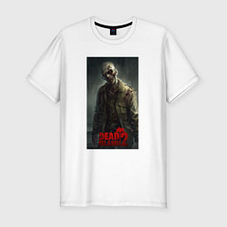 Мужская slim-футболка Зомби мертый остров