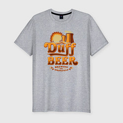 Мужская slim-футболка Duff beer brewing