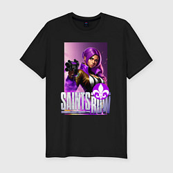 Футболка slim-fit Saints Row - shooter - fantasy character, цвет: черный