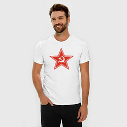 Футболка slim-fit USSR star, цвет: белый — фото 2