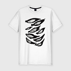 Футболка slim-fit Vintage devil fox eye, цвет: белый