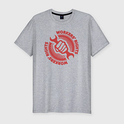 Мужская slim-футболка Рабочие права