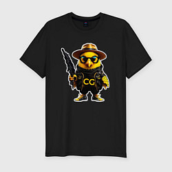 Мужская slim-футболка Chicken Gun - Air studio