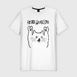 Футболка slim-fit Sex Pistols - rock cat, цвет: белый