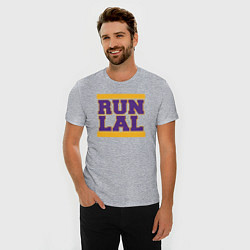 Футболка slim-fit Run Lakers, цвет: меланж — фото 2