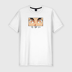 Мужская slim-футболка Глаза Кёджуро Ренгоку