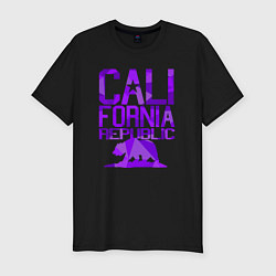 Мужская slim-футболка Штат Калифорния