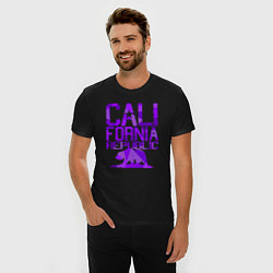 Футболка slim-fit Штат Калифорния, цвет: черный — фото 2