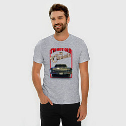 Футболка slim-fit Классика автомобиль Chevrolet Impala, цвет: меланж — фото 2
