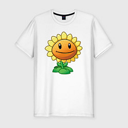 Мужская slim-футболка Подсолнух красивый