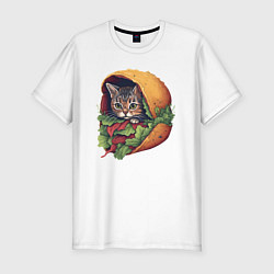 Мужская slim-футболка ТаКОт: кот-тако