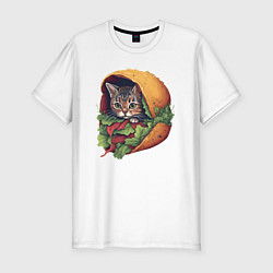 Футболка slim-fit ТаКОт: кот-тако, цвет: белый