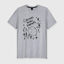 Мужская slim-футболка Crosses burn demons