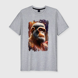Мужская slim-футболка Планета обезьян