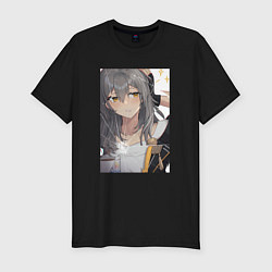 Мужская slim-футболка Первопроходец за стеклом