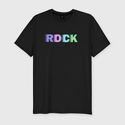 Футболка slim-fit Распадающиеся буквы, цвет: черный