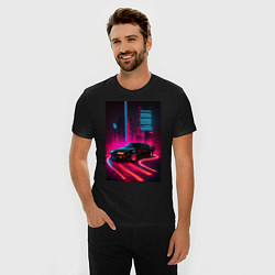 Футболка slim-fit KITT auto - неон, цвет: черный — фото 2