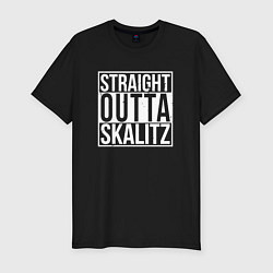 Мужская slim-футболка Straight outta Skalitz
