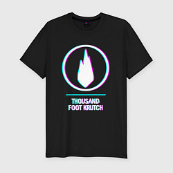 Мужская slim-футболка Thousand Foot Krutch glitch rock