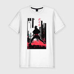 Мужская slim-футболка Бусидо - кодекс самурая - путь война