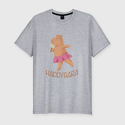 Мужская slim-футболка Happybara