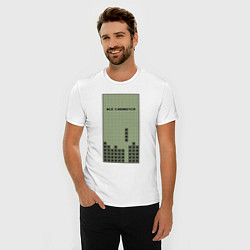 Футболка slim-fit Brick game тетрис - всё сложится, цвет: белый — фото 2