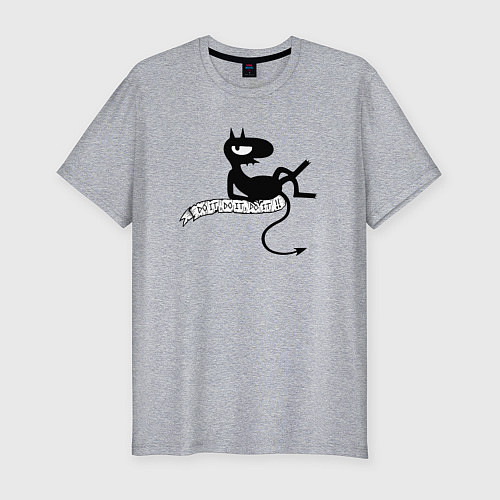 Мужская slim-футболка Люцик / Меланж – фото 1