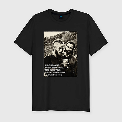 Мужская slim-футболка Братья / Черный – фото 1