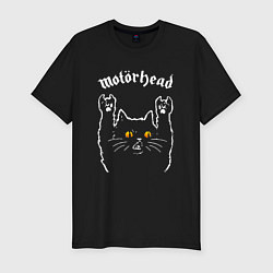 Мужская slim-футболка Motorhead rock cat