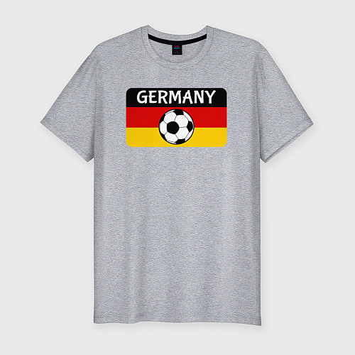 Мужская slim-футболка Football Germany / Меланж – фото 1