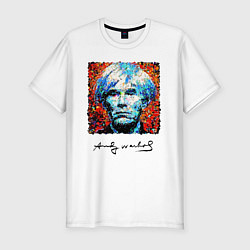 Мужская slim-футболка Andy Warhol - celebrity