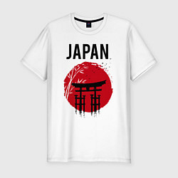 Мужская slim-футболка Japan red sun