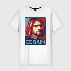 Футболка slim-fit Nirvana - Kurt Cobain, цвет: белый