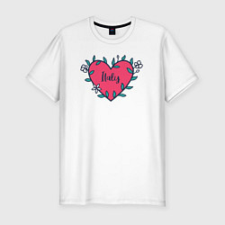 Мужская slim-футболка Italy heart