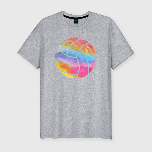 Мужская slim-футболка Ball color / Меланж – фото 1