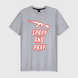 Мужская slim-футболка Spray and play