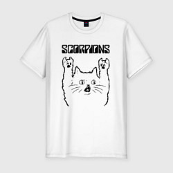 Футболка slim-fit Scorpions - rock cat, цвет: белый