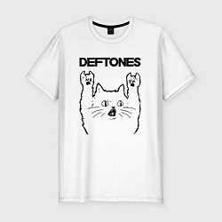 Мужская slim-футболка Deftones - rock cat