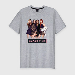 Футболка slim-fit Rose Blackpink kpop, цвет: меланж