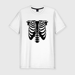 Мужская slim-футболка Костюм скелета