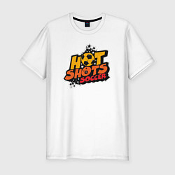 Мужская slim-футболка Hot shots soccer